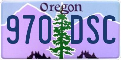 OR license plate 970DSC