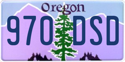 OR license plate 970DSD