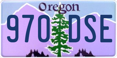 OR license plate 970DSE