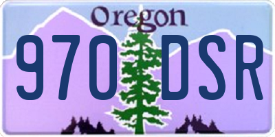OR license plate 970DSR