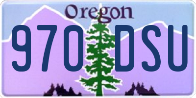 OR license plate 970DSU