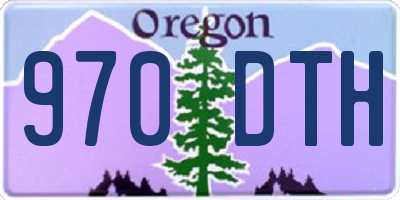 OR license plate 970DTH