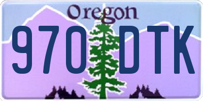 OR license plate 970DTK