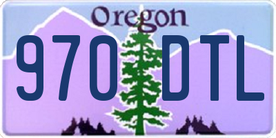 OR license plate 970DTL