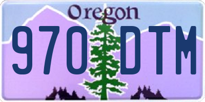 OR license plate 970DTM