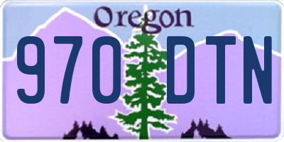 OR license plate 970DTN