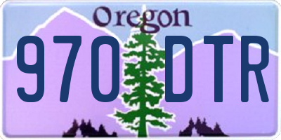 OR license plate 970DTR