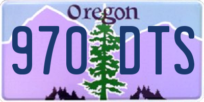 OR license plate 970DTS