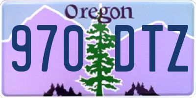 OR license plate 970DTZ