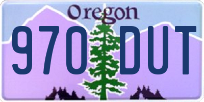 OR license plate 970DUT