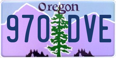 OR license plate 970DVE