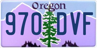 OR license plate 970DVF