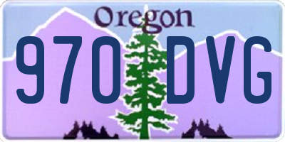 OR license plate 970DVG