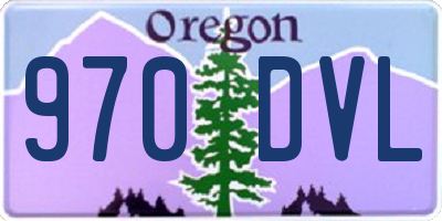 OR license plate 970DVL