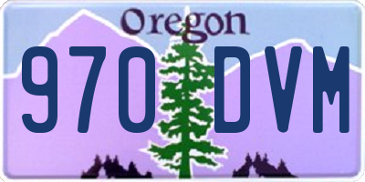 OR license plate 970DVM