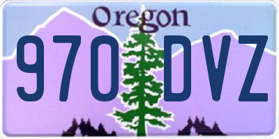 OR license plate 970DVZ