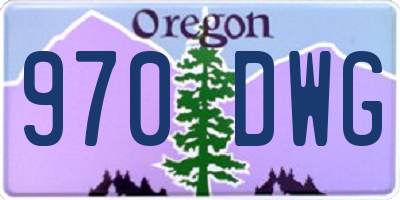 OR license plate 970DWG