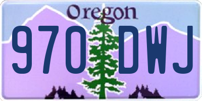 OR license plate 970DWJ