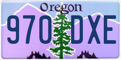 OR license plate 970DXE