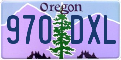 OR license plate 970DXL