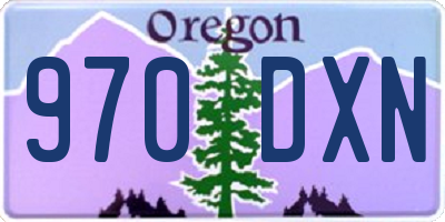 OR license plate 970DXN