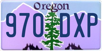 OR license plate 970DXP