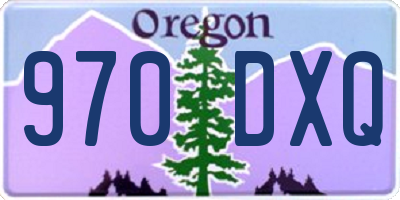 OR license plate 970DXQ