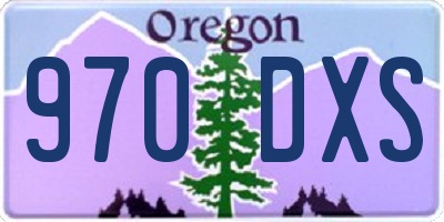 OR license plate 970DXS