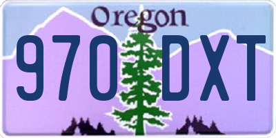 OR license plate 970DXT