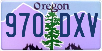 OR license plate 970DXV