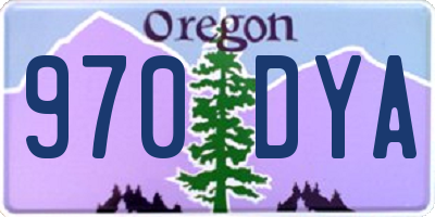 OR license plate 970DYA