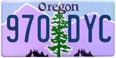OR license plate 970DYC