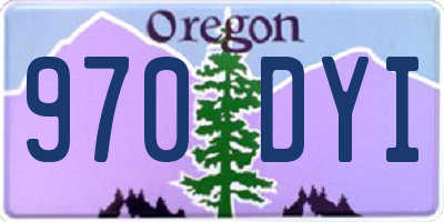 OR license plate 970DYI
