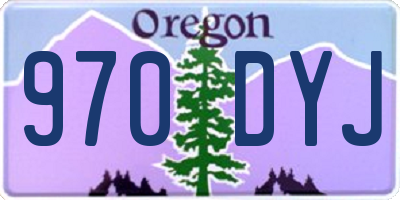 OR license plate 970DYJ