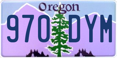 OR license plate 970DYM