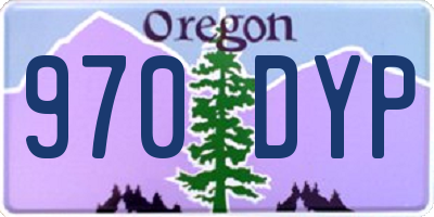OR license plate 970DYP