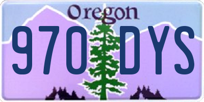 OR license plate 970DYS