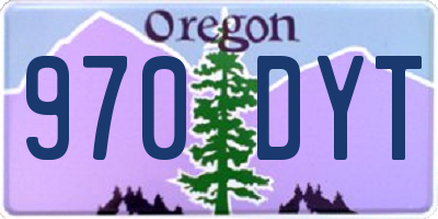 OR license plate 970DYT