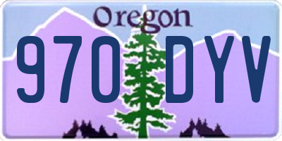 OR license plate 970DYV