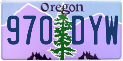 OR license plate 970DYW