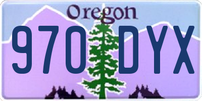 OR license plate 970DYX