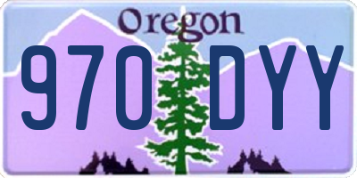OR license plate 970DYY