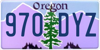 OR license plate 970DYZ