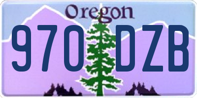 OR license plate 970DZB