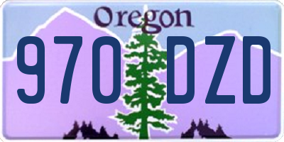 OR license plate 970DZD