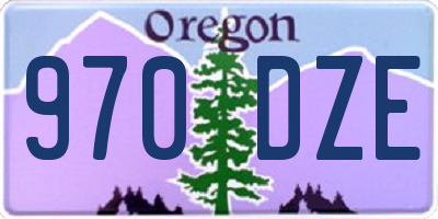 OR license plate 970DZE