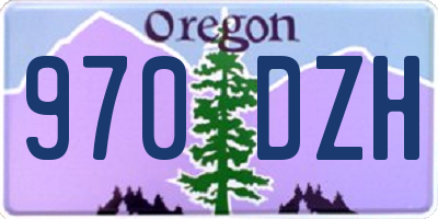 OR license plate 970DZH