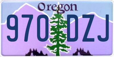 OR license plate 970DZJ