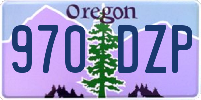 OR license plate 970DZP