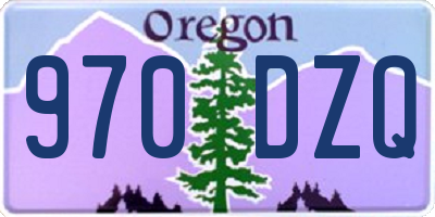 OR license plate 970DZQ